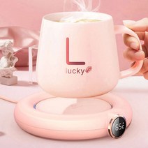 네오투엠 USB 3단 온도조절 컵워머 디지털 온도조절 보온 컵받침대, M306디지털컵워머(핑크)