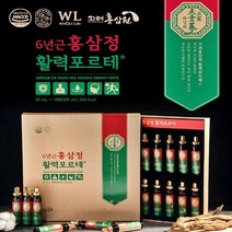 6년근 홍삼정 활력 포르테 20ml 16병+쇼핑백 홍삼 앰플 농축액 진액 원액 진세노사이드 사포닌 HACCP인증 면역력 피로회복 항산화 기억력 혈행 활력증진 온가족 명절선물