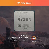 AMD-라이젠 7 3700X CPU 프로세서 3.6 GHz 7NM L3 32M 100-000000071 8 코어 Sinteen-Thread AM4 팬 미포함