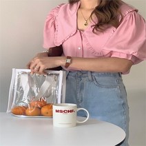 셀러허브(잡화) 여자 여리여리 파스텔 프릴 벌룬 블라우스
