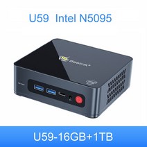 Beelink-U59 프로 인텔 11th N5105 미니 PC 컴퓨터 윈도우즈 11 DDR4 16GB 512GB SSD U59 N5095 8GB 256GB 1000M 데스크탑 게, CHINA, EU, U59 N5095 16GB1T