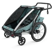 툴레 전차 크로스 2인승 멀티스포츠 자전거 트레일러 Thule 390762, Majolica Blue