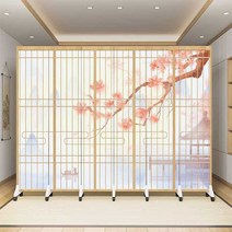 일본 병풍 바람막이 실내 공간분리 일식집 식당 동양화, 15.와인 레드(6 방풍 )