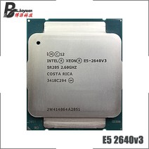컴퓨터 듀얼 코어 쿼드 스레드 쿨러 cpu 프로세서 8코어 인텔 제온 e5-2640v3 e5 2640v3 e5 2640 v3 2.6ghz 8 16 CPU 20m 90w lga