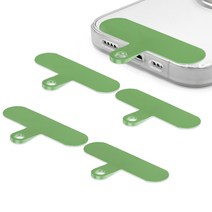 네츄럴파크 스마트폰 TPU 컬러 태그홀더 5P 손목 스트랩 걸이 줄 행온택, 4. TPU컬러 태그홀더 투명고리-그린 5P