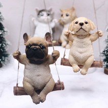 리얼리 그네타는 강아지 고양이 소품 스윙도그 스윙키티 마블 장식인형 장식품 디자인 아이디어 상품, 리트리버