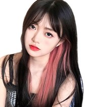 가발위드 단색 컬러피스 스트레이트 붙임머리 5.5cm(4개 1세트) 상품, 03.밀크핑크, 4개