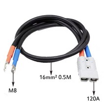 Jtron 120A 지게차 배터리 충전기 빠른 분리 플러그 트레일러 윈치 8AWG 16mm ² 와이어 M8, 04 120A05M16