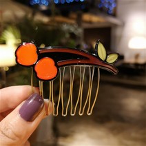 장식 아크릴 머리빗 머리핀 머리집게 물과일 빗질 앞머리 발 플러그 꽂다 헤어액세서리 품 악세사리 올림머리 2655100359