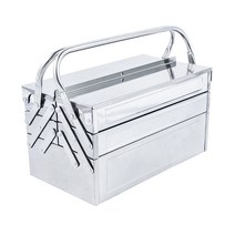 스텐 공구함 철제 2단 3단 계단식 철제 공구 박스, [스테인리스 도구 상자] 420 3단, 1개