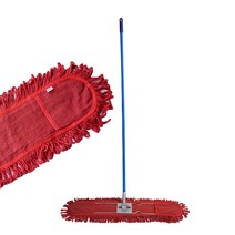 제이오마켓 기름적색90cm 철코팅봉120cm 리스킹세트강당 체육관 병원 사무실 다용도 걸레 밀대 세트, 단품