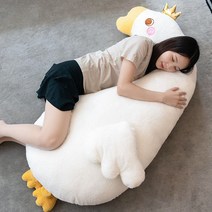 공룡 베개 인형 소녀 잠자는 인형 침대 다리 긴 큰 흰색 거위 큰 봉제 인형, 빅 화이트 거위, 1 미터
