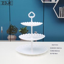 Z3JC 3단 플라스틱 과자 과일 케이크 접시, Z3JC 삼단백대원
