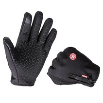 견고한 1Pair Men Women Winter Warm Windproof finger gloves jardin potager Thermal Touch Screen Mitte, 01 Black_01 M