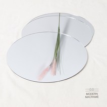 원형 민자 거울 30cm 클래스 위빙 공예 매듭 배우기 마크라메 망고실 모던 서양 키트 월행잉, 원형거울
