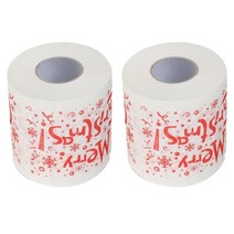 ST SHOP 2PCS 크리스마스 화장지 메리 크리스마스-250 시트 1 롤-재미있는 크리스마스 크리스마스 장식 용품-참신 농담, 화이트 레드, 다른
