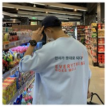 100%순면만사순심하프린트라운드반팔티셔츠남녀커플반팔