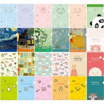 L자 종이 A4 홀더 화일 10매 PP 파일 문서보관 명화 캐릭터, [F04] 패턴 하우스