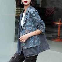 오르난 여자 플라워 데님 재킷 R3497