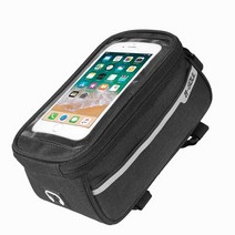 자전거 프레임 픽시 카본 방수 mtb 산악 자전거 프레임 전면 가방 파니 하이킹 휴대 전화 홀더, bk