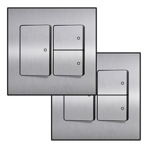 보에담 스위치 2개용 3구 실버 2개, 2개