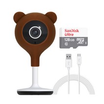 헤이홈 헤이베어 홈cctv 캐릭터 케이스, 헤이베어 커버+홈카메라+케이블(3m)+128GB