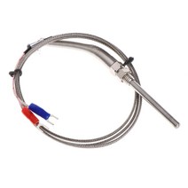 1M K 형 열전대 프로브 5mm x 50mm 2Wire M8 스레드 3.3 피트 온도 센서, 은