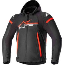 Alpinestars Zaca 방수 모터사이클 직물 자켓 바이크 오토바이 454851, 4XL, Alpinestars Black/Red/White