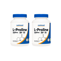 [해외]Nutricost L-Proline 1000mg 뉴트리코스트 L-프롤린 1000mg 함유, 2팩, 180정