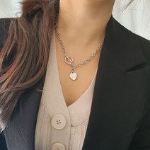 플라워즈온유 미니 하트 팬던트 체인 목걸이