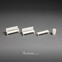 벤치 1:50 / 건축모형재료 가구모형 디오라마 미니어처, 벤치 타입A 1/50(DN0008-A50)