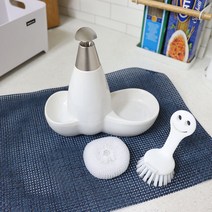 이노카 세라믹 세제통 세트 - 수세미 세척솔 포함 / 디스펜서 싱크대정리 주방용품, 1개