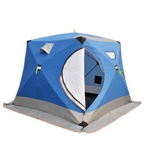 큐브텐트 얼음낚시텐트 빙어텐트 야외 겨울 낚시 텐트 눈 하우스 휴대하기 쉬운 240*240*190cm, 02 파란