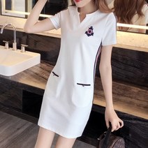 바비썬 F827마린마린원피스 여성 봄 여름 반팔 원피스 시원한 포인트 스커트(~3XL까지) + 사은품증정