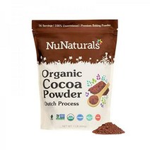 NuNaturals 베이킹용 프리미엄 유기농 코코아 네덜란드 프로세스 파우더 비 GMO 공정무역 1LB, 1 Pound (Pack of 1)