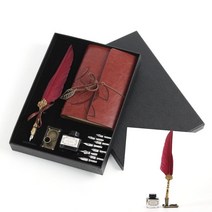 이지리치 5종 스펠릭 깃털 만년필 노트세트 레드 깃털만년필 저가만년필