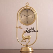 엔틱 테이블시계 플립시계 스타일 빈티지 아날로그시계 저소음 거실 소품 가정용 탁상시계, 04