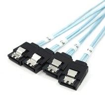견고한 CY Xiwai 내부 미니 SAS SFF-8643 호스트 4 SATA 7 핀 하드 디스크 팬 아웃 6Gbps 데이터 서버 Raid, 한개옵션0