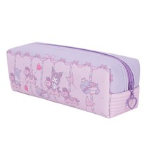 쿠로미 회전목마 사각 파우치 여성 여자 학생 주니어 아동 초등 필통 펜케이스 굿즈 선물 입학 졸업 답례품, 퍼플