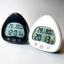 욕실 거울 벽면 흡착식 방수 시계 미니 디지털 전자, 상품선택, 화이트
