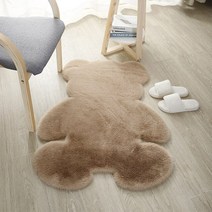 동물모양 러그 장모 밍크 퍼 양모 의자 쇼파 카페트 귀여운 곰 모양 카펫 솜털 미끄럼 방지 바닥 매트 부드러운 소파 커버 카펫 방 깔개
