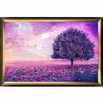 히여 보석 십자수 DIY 패키지 3D 90여종 도안 소형 중형 대형 시리즈, 1세트, 40. 픙경 라벤더 BH-132