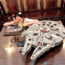 스타 워즈 호환 키덜트 레고 블럭 브릭 성간 파괴자 우주선 밀레니엄 팔콘 성인용 높은 난이도, 단일사이즈, 제다 제국