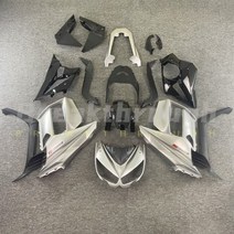 가와사키 Z1000SX Z 1000 SX 2010 2011 2012 2013 2014 오토바이 ABS 플라스틱 전신 카울링 키트에 적합, Black silver