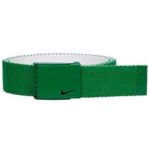 NIKE 나이키 남성용 스탠다드 뉴 테크 에센셜 리버시블 웹 골프 벨트 블랙/챠콜 원 사이즈, 파인 그린/화이트