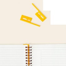 색깔분류 스프링노트 책갈피12개 S옐로우 북마크 제본링 넘기는 수첩 북마커 컬러표시 칼라 책깔피