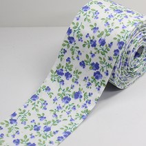 리본디자이너 원단리본, 11-작은꽃블루, 50cm