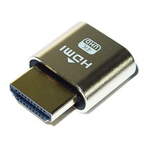 에스에스에이 서비스 서버나 마이닝 PC 등의 리모트 머신을 4K 표시 더미 디스플레이 [HDMI 4K UHD 가상 디스플레이 에뮬레이터] MS-004 골드