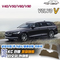 볼보 V시리즈 전차종 V40 V50 V60 V90 크로스컨트리 1세대 2세대 확장형 코일매트 차량용 바닥매트 티오피카매트, 실내전좌석(1열+2열), 브라운, 크로스컨트리 2세대 트렁크그물망고리X[19~]