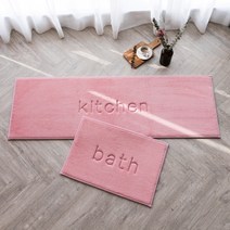 네이처데코 국내생산 메모리폼 발매트 주방매트, 핑크